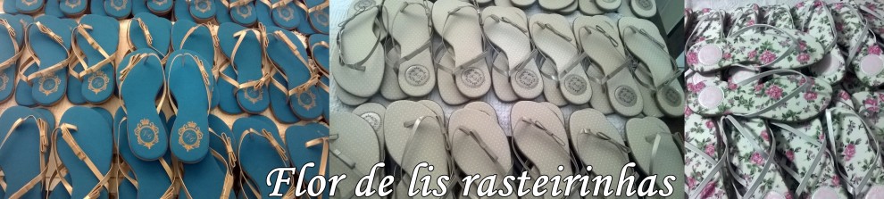 Flor de lis rasteirinhas Personalizadas